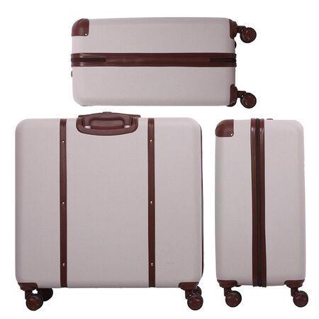 Aerolite (65.5x64x31cm) Vintage Trunk Style Hard Shell Suitcase