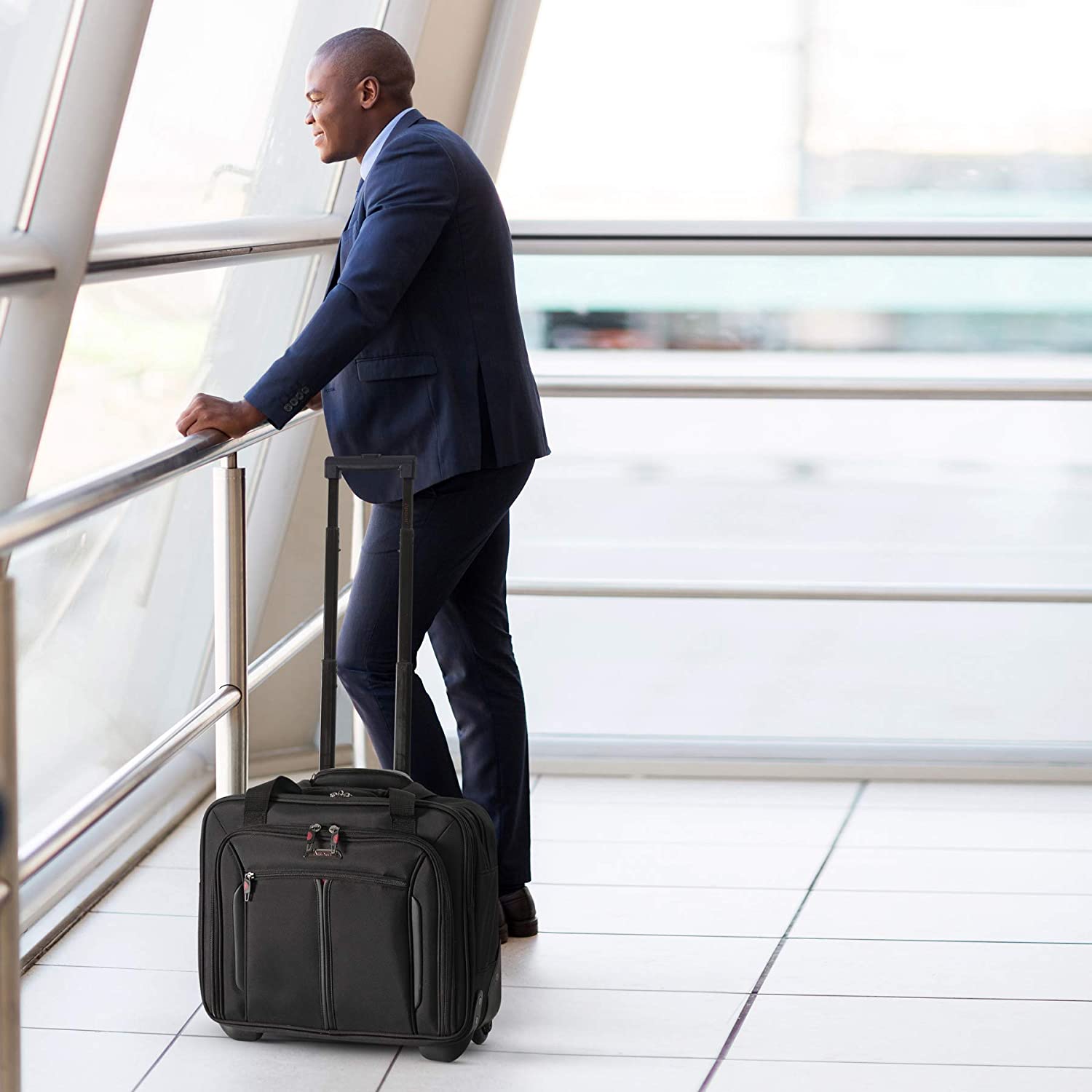 Aerolite (45x35x20cm) Executive Mobile Business Cabin Hand with Luggage Rolling Laptop Bag