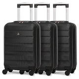 Aerolite (55x35x20cm) Lightweight Hard Shell Cabin Hand Luggage (x3 Set)