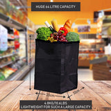 Hoppa Lightweight 4-Wheel Premium 2025 Model Folding Shopping Trolley Extra Large 75.6L Capacity Shopping Trolley Bag, 95cm, 4.8kg, Push/Pull