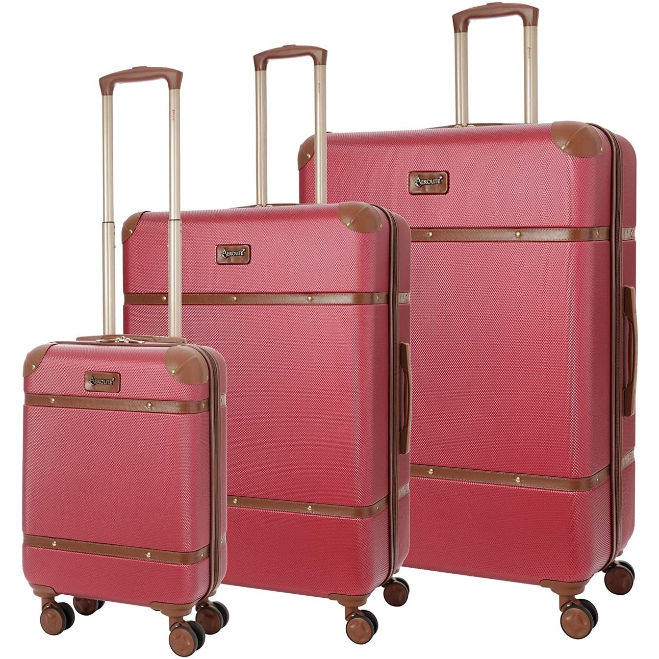Aerolite Vintage Classic (55x35x20cm) Lightweight Hard Shell Cabin Hand Luggage, Approved For Ryanair, easyJet, British Airways, Delta, Lufthansa, Norwegian, Jet2, Virgin Atlantic and many more!