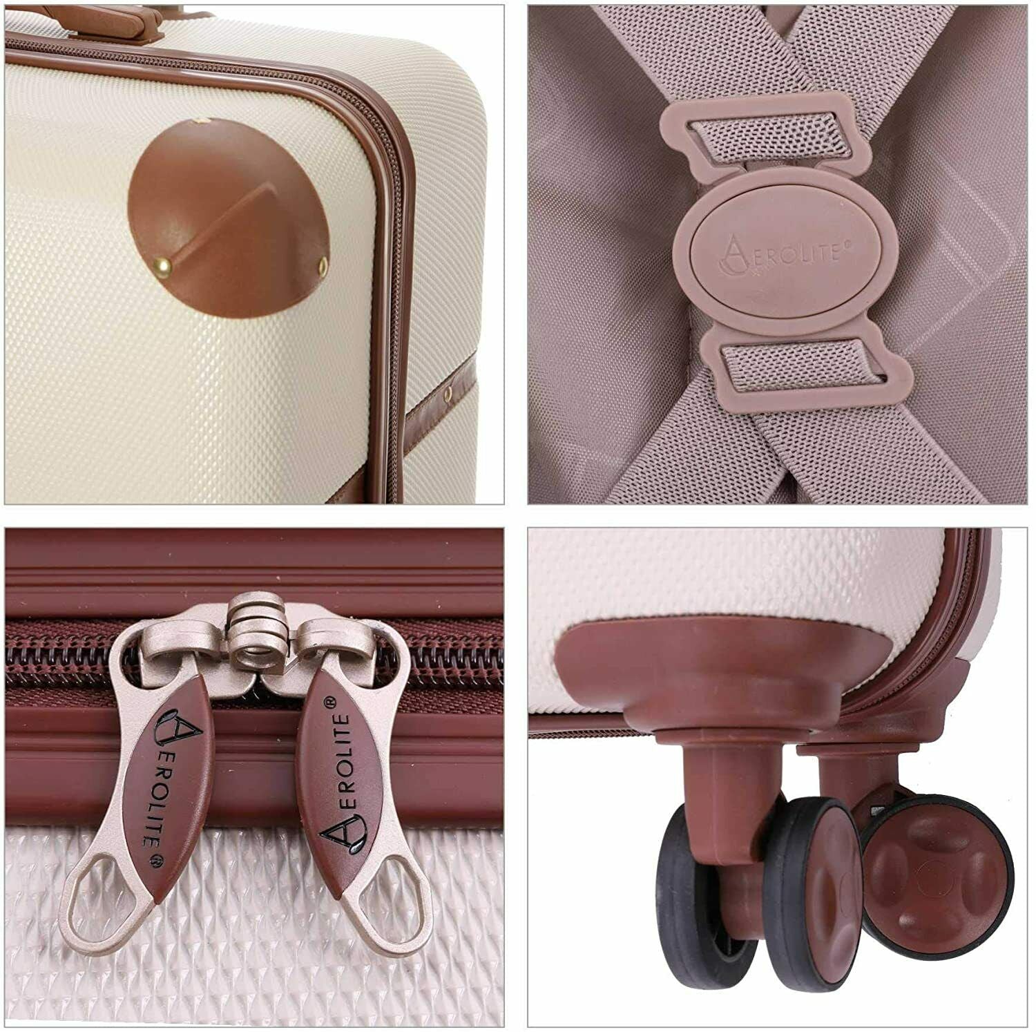 Aerolite Vintage Classic (55x35x20cm) Lightweight Hard Shell Cabin Hand Luggage, Approved For Ryanair, easyJet, British Airways, Delta, Lufthansa, Norwegian, Jet2, Virgin Atlantic and many more!