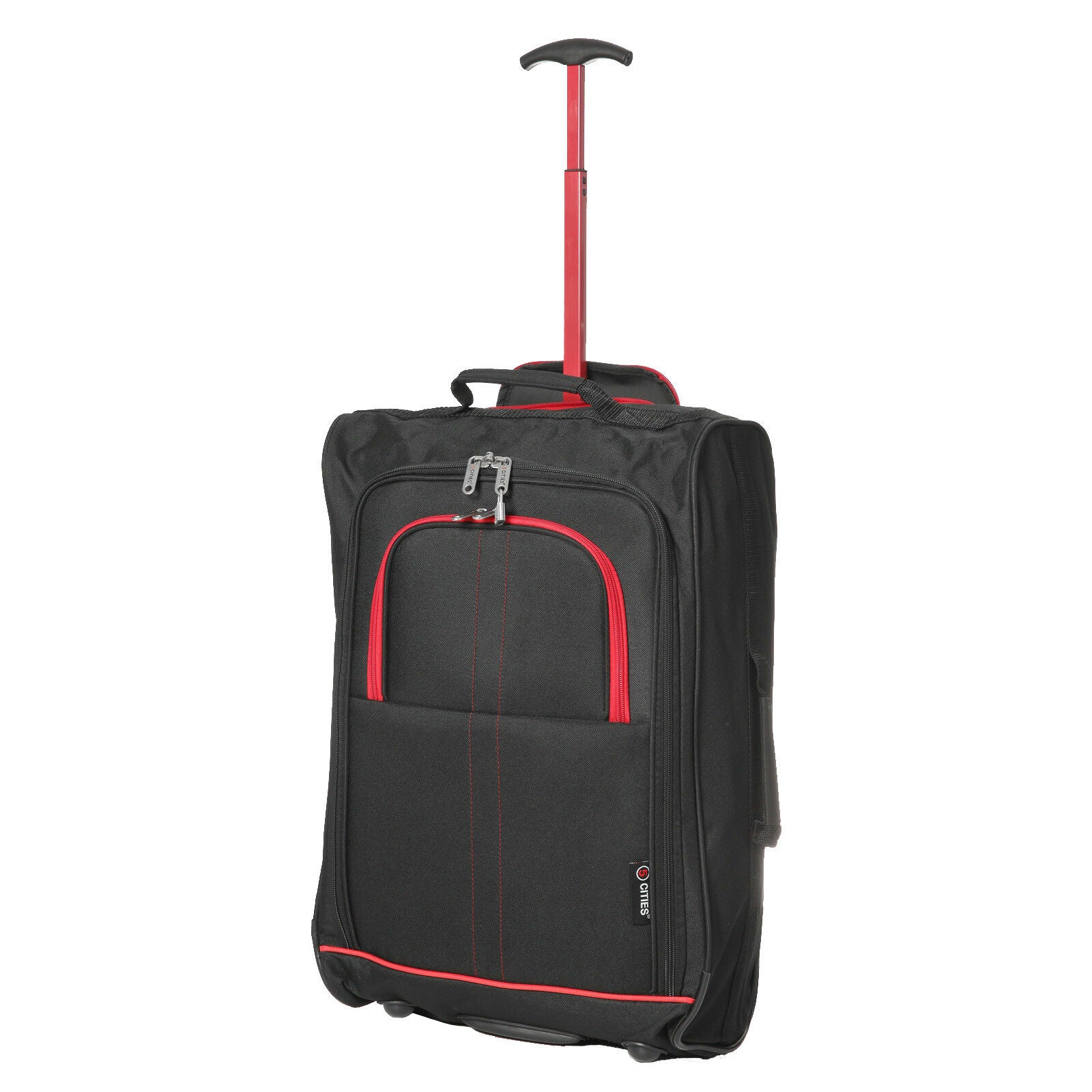 5 Cities 21" (55x35x20cm) Lightweight Cabin Hand Luggage Trolley, Fits Easyjet(Plus/Flexi/Large Cabin), Ryanair (Priority) Cabin Restrictions, 2 Years Of Warranty