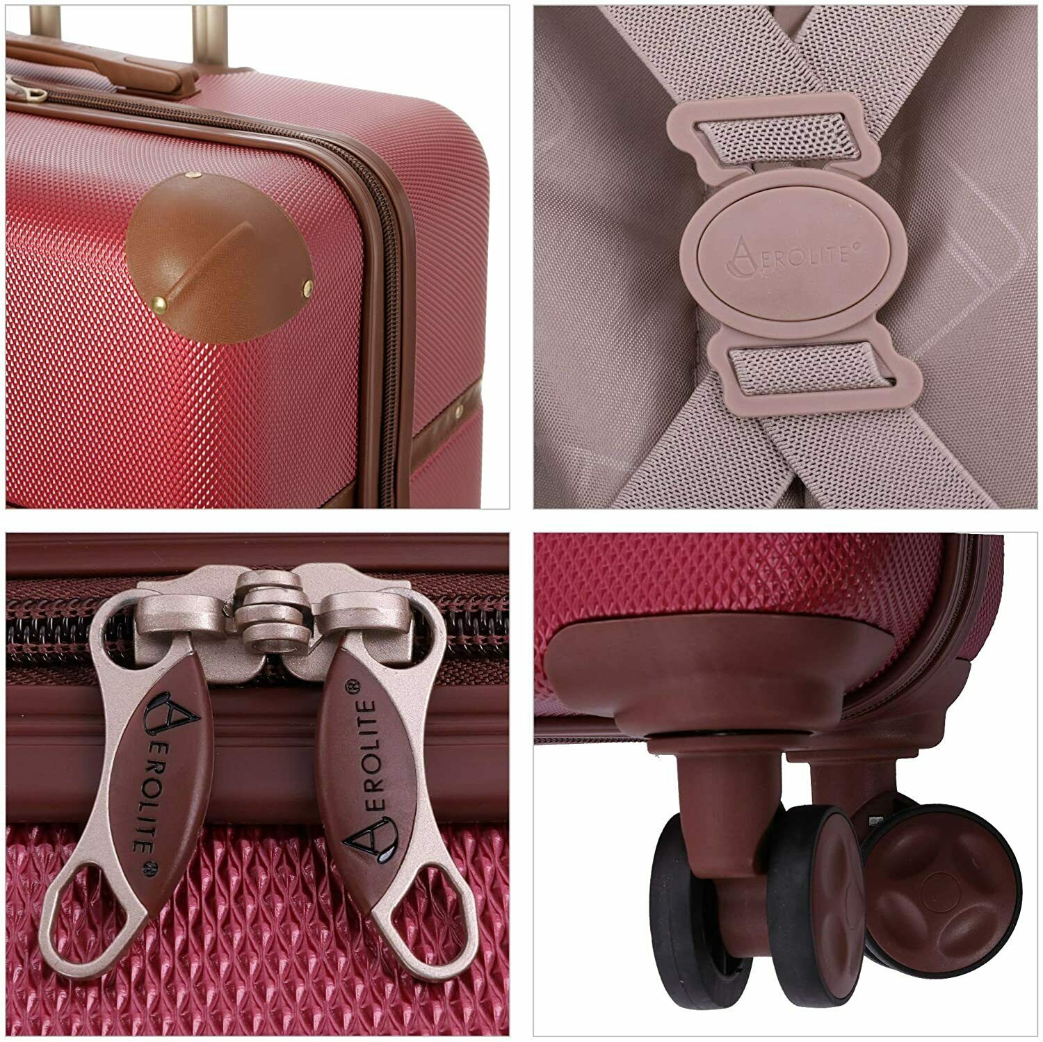 Aerolite Vintage Classic (55x35x20cm) Lightweight Hard Shell Cabin Hand Luggage, Approved For Ryanair, easyJet, British Airways, Delta, Lufthansa, Norwegian, Jet2, Virgin Atlantic and many more!