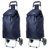 Hoppa Lightweight Shopping Trolley 2025 Model Folding 2 Wheel Large Capacity Shopper, 47 Litre