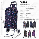 Hoppa Mini 47L (60x33x24cm) Lightweight Wheeled Shopping Trolley