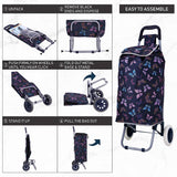 Hoppa Mini 47L (60x33x24cm) Lightweight Wheeled Shopping Trolley