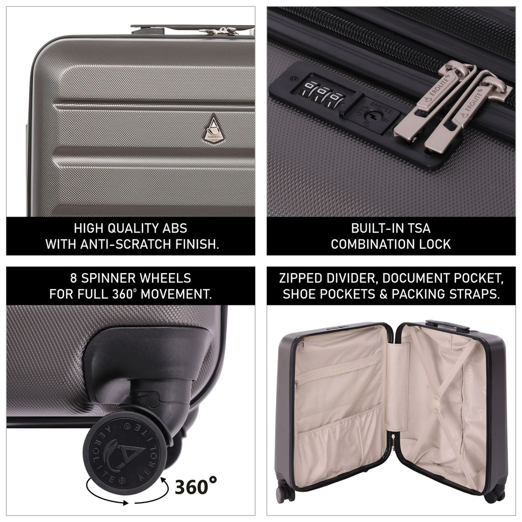 Aerolite easyJet Large Cabin (56x45x25cm) Lightweight Hard Shell Cabin