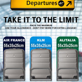 Aerolite 55x35x25cm Hard Shell Carry On Hand Cabin Luggage Suitcase with 4 Wheels, Max Size for Air Europa Air France Alitalia KLM & Transavia