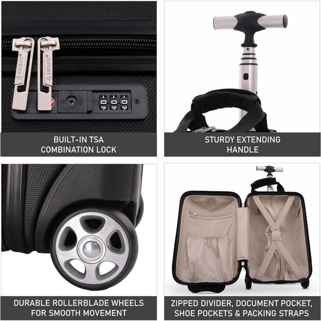 Aerolite 40x20x25cm Ryanair Maximum Under Seat Lightweight Eco Friendl