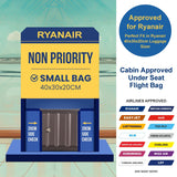 Aerolite 40x20x25cm Ryanair Approved Cabin Bag – Lightweight 2-Wheel Hard Shell Underseat Luggage with TSA Lock – Eco-Friendly Interior – Charcoal