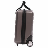 Aerolite 40x20x25cm Ryanair Approved Cabin Bag – Lightweight 2-Wheel Hard Shell Underseat Luggage with TSA Lock – Eco-Friendly Interior – Charcoal