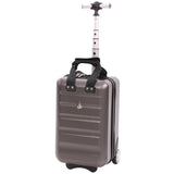 Aerolite 40x20x25cm Ryanair Approved Cabin Bag – Lightweight 2-Wheel Hard Shell Underseat Luggage with TSA Lock – Eco-Friendly Interior – Charcoal