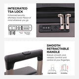 Aerolite 3-Piece Luggage Set – Lightweight Hard Shell Suitcases with 4 Dual Spinner Wheels & TSA Lock – Expandable Cabin (21”), Medium (24”), Large (28”) – Expandable Carry-On Case Included – Charcoal