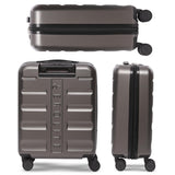 Aerolite 3-Piece Luggage Set – Lightweight Hard Shell Suitcases with 4 Dual Spinner Wheels & TSA Lock – Expandable Cabin (21”), Medium (24”), Large (28”) – Expandable Carry-On Case Included – Charcoal