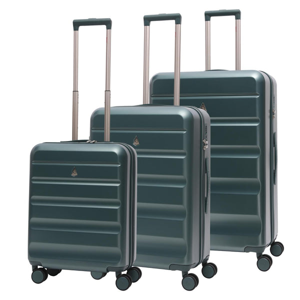 3 Piece Luggage Set – Lightweight Hard Shell Suitcases 4 Dual Spinner Wheels & TSA Lock – Expandable Cabin Medium Large – Expandable Carry On Case Included – Forest Green