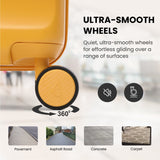 Aerolite 55x40x20cm Expandable Cabin Luggage to 55x40x23cm Ryanair Priority & Lufthansa Max Size Lightweight Hard Shell Suitcase with TSA Lock & Spinner Wheels – Mango