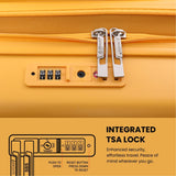Aerolite 55x40x20cm Expandable Cabin Luggage to 55x40x23cm Ryanair Priority & Lufthansa Max Size Lightweight Hard Shell Suitcase with TSA Lock & Spinner Wheels – Mango