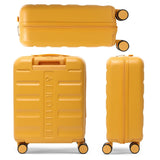 Aerolite 55x40x20cm Expandable Cabin Luggage to 55x40x23cm Ryanair Priority & Lufthansa Max Size Lightweight Hard Shell Suitcase with TSA Lock & Spinner Wheels – Mango