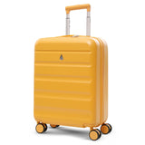 Aerolite 55x40x20cm Expandable Cabin Luggage to 55x40x23cm Ryanair Priority & Lufthansa Max Size Lightweight Hard Shell Suitcase with TSA Lock & Spinner Wheels – Mango