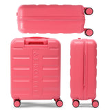 Aerolite Expandable 55x40x20cm to 55x40x23cm Ryanair Priority, Wizz Air Priority, Lufthansa Max Size Lightweight Hard Shell Carry On Hand Cabin Luggage Suitcase with 4 Wheels (PINK)