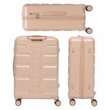 Aerolite 24-Inch Medium Check-In Luggage, 67L Lightweight Hard Shell Suitcase with 4 Spinner Wheels, TSA Lock, Durable ABS Travel Hold Suitcase – Beige