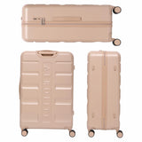 Aerolite 3-Piece Luggage Set – Lightweight Hard Shell Suitcases with 4 Dual Spinner Wheels & TSA Lock – Expandable Cabin (21”), Medium (24”), Large (28”) – Expandable Carry-On Case Included – Beige
