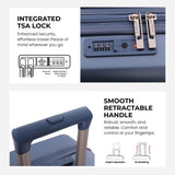 Aerolite Expandable 55x40x20cm to 55x40x23cm Ryanair Priority, Wizz Air Priority, Lufthansa Max Size Lightweight Hard Shell Carry On Hand Cabin Luggage Suitcase with 4 Wheels (BLUE)