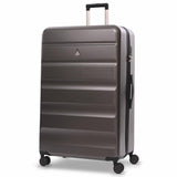 Aerolite Lightweight 4-Piece ABS Hard Shell 4 Dual Wheel Spinner Travel Luggage Suitcase Set, Expandable Cabin + Medium + Large + Extra Large (CHARCOAL)