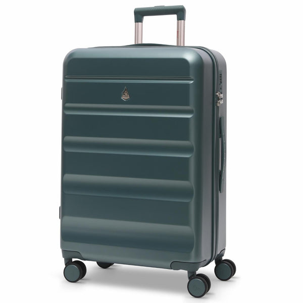 24 Inch Medium Check Luggage Lightweight Hard Shell Suitcase 4 Spinner Wheels TSA Lock Durable ABS Travel Hold Suitcase – Forest Green