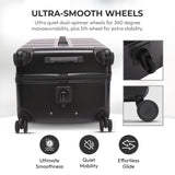 Aerolite 101L Large Trunk Suitcase with 4+1 Spinner Wheels, ABS Hard Shell Luggage with TSA Lock, Lightweight Check-in Travel Suitcase Trunk - Black