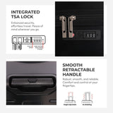 Aerolite 101L Large Trunk Suitcase with 4+1 Spinner Wheels, ABS Hard Shell Luggage with TSA Lock, Lightweight Check-in Travel Suitcase Trunk - Black