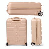 Aerolite Expandable Cabin Suitcase 55x40x20cm Ryanair Priority Max Size, Expands to 55x40x23cm for Lufthansa & Wizz Air Priority, Hard Shell 2-Wheel Carry-On Trolley with TSA Lock, 40–46L Capacity, Beige