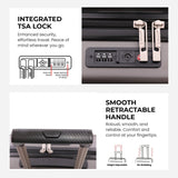 Aerolite Expandable Cabin Suitcase 55x40x20cm Ryanair Priority Max Size, Expands to 55x40x23cm for Lufthansa & Wizz Air Priority, Hard Shell 2-Wheel Carry-On Trolley with TSA Lock, 40–46L Capacity, Charcoal