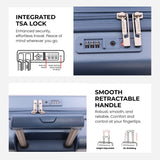 Aerolite Expandable Cabin Suitcase 55x40x20cm Ryanair Priority Max Size, Expands to 55x40x23cm for Lufthansa & Wizz Air Priority, Hard Shell 2-Wheel Carry-On Trolley with TSA Lock, 40–46L Capacity, Blue