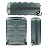 Aerolite Expandable Cabin Suitcase 55x40x20cm Ryanair Priority Max Size, Expands to 55x40x23cm for Lufthansa & Wizz Air Priority, Hard Shell 2-Wheel Carry-On Trolley with TSA Lock, 40–46L Capacity, Forest Green