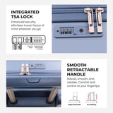 Aerolite 56x45x25cm Large Cabin Bag – Easyjet Large Cabin/Plus/Flexi, British Airways & Jet2 Maximum Cabin Luggage Size, Lightweight Hard Shell Suitcase with 8 Spinner Wheels, TSA Lock, 56L Capacity, 5-Year Warranty, Blue (Set of 2)