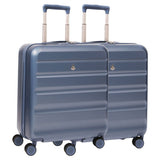 Aerolite 56x45x25cm Large Cabin Bag – Easyjet Large Cabin/Plus/Flexi, British Airways & Jet2 Maximum Cabin Luggage Size, Lightweight Hard Shell Suitcase with 8 Spinner Wheels, TSA Lock, 56L Capacity, 5-Year Warranty, Blue (Set of 2)