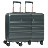 Aerolite 56x45x25cm Large Cabin Bag – Easyjet Large Cabin/Plus/Flexi, British Airways & Jet2 Maximum Cabin Luggage Size, Lightweight Hard Shell Suitcase with 8 Spinner Wheels, TSA Lock, 56L Capacity, 5-Year Warranty, Forest Green (Set of 2)