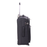 Aerolite 56x45x25cm British Airways Jet2 & easyJet Upgrade Maximum Allowance Large Lightweight 2 Wheel Carry On Hand Cabin Luggage Bag Suitcase 56x45x25 with TSA Approved Lock Black