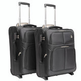 Aerolite Expandable (55x40x20cm) to (55x40x23cm) Lightweight Cabin Hand Luggage 2 Wheels, Maximum Possible Allowance For Ryanair (Priority), Lufthansa