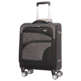 Aerolite Expandable 55x40x20cm to 55x40x23cm 4-Wheel Cabin Suitcase – MAX Size for Ryanair Priority & Wizz Air, Lufthansa, Ultra Lightweight Soft Shell Carry On with TSA Lock