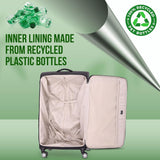 Aerolite Super Lightweight 4 Wheels Soft Shell Cabin & Hold Luggage, Cabin Size Approved for Ryanair (Priority), easyJet (Plus/Large Cabin), British Airways, Delta, Lufthansa, (Cabin 21", Medium 25", Large 29") - Aerolite UK