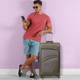 Aerolite 3 Piece Lightweight Soft Shell Luggage Set – 4 Wheel Expandable Suitcases with TSA Locks, Cabin 55x40x20/23cm, Medium 26”, Large 30” – Durable Travel Bags in Midnight Fern