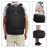 Aerolite 55x35x20cm 39L Hand Cabin Luggage Backpack with YKK Zippers, Fits 15” Laptop, Carry On Rucksack Travel Daypack Flight Bag, 55x35x20, Black
