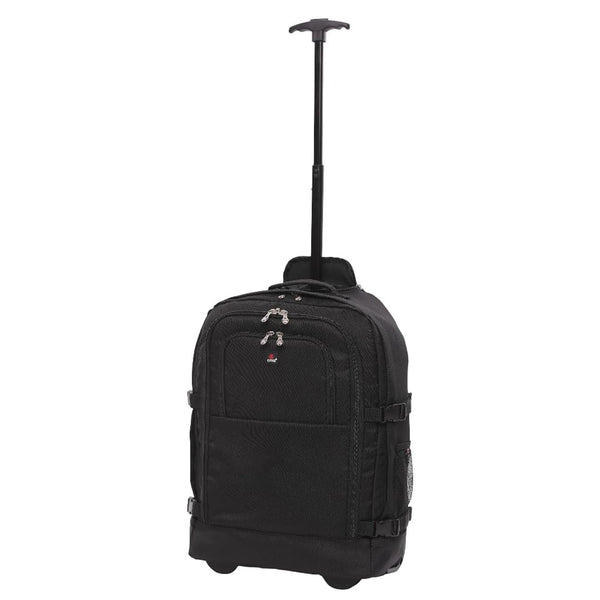 5 Cities Trolley Backpack Wheels Fits Ryanair Priority 55x40x20cm Bag Shoulder Straps Lock &amp Warranty