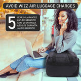 Aerolite 40x30x20 Wizz Air Maximum Size Cabin Bags with 5 Year Guarantee Foldable Carry On Premium Bag Holdall Small Lightweight Cabin Luggage Under seat Flight Travel Duffel Bag