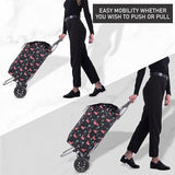 Hoppa 57Ltr Lightweight Shopping Trolley 2025 model, Hard Wearing & Foldaway Push/Pull Cart for Easy Storage With 1 Year Guarantee