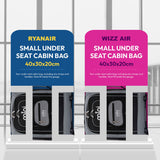 Aerolite MiniMAX Ryanair & Wizz Air 40x30x20 Maximum Size Cabin Hand Luggage Under Seat Trolley Backpack Carry On Bag 2 Wheel
