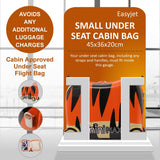 MiniMax 45x36x20cm 29L Kids Ride-On Suitcase 4PCS Set Inc Drawstring Bag, Neck Pillow & 50+ Personalisation Stickers, Easyjet Max Size Childrens Rolling Hand Cabin Luggage 45x36x20 (Tiger)